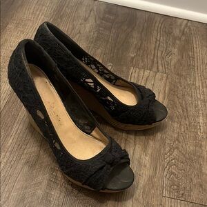 American Eagle By Payless Black Wedge Shoes